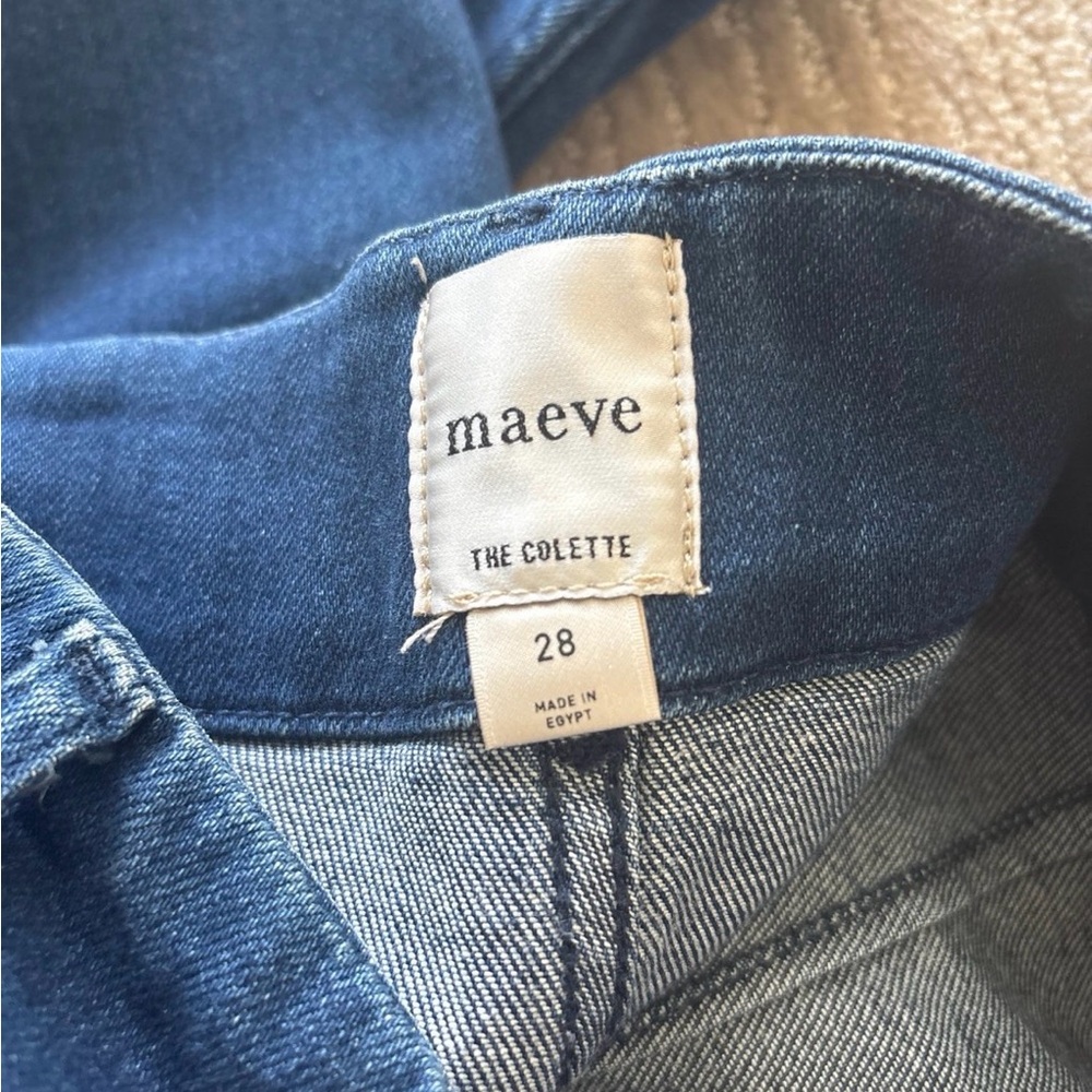 Maeve High-Rise Dark Blue Denim Jeans - Picture 6 of 6